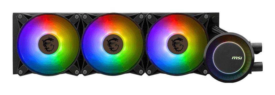 Sistema de Refrigeração Líquida AIO MSI MAG CORELIQUID E360 (120 mm - 3 ventoinhas - 4-pin - Preto)