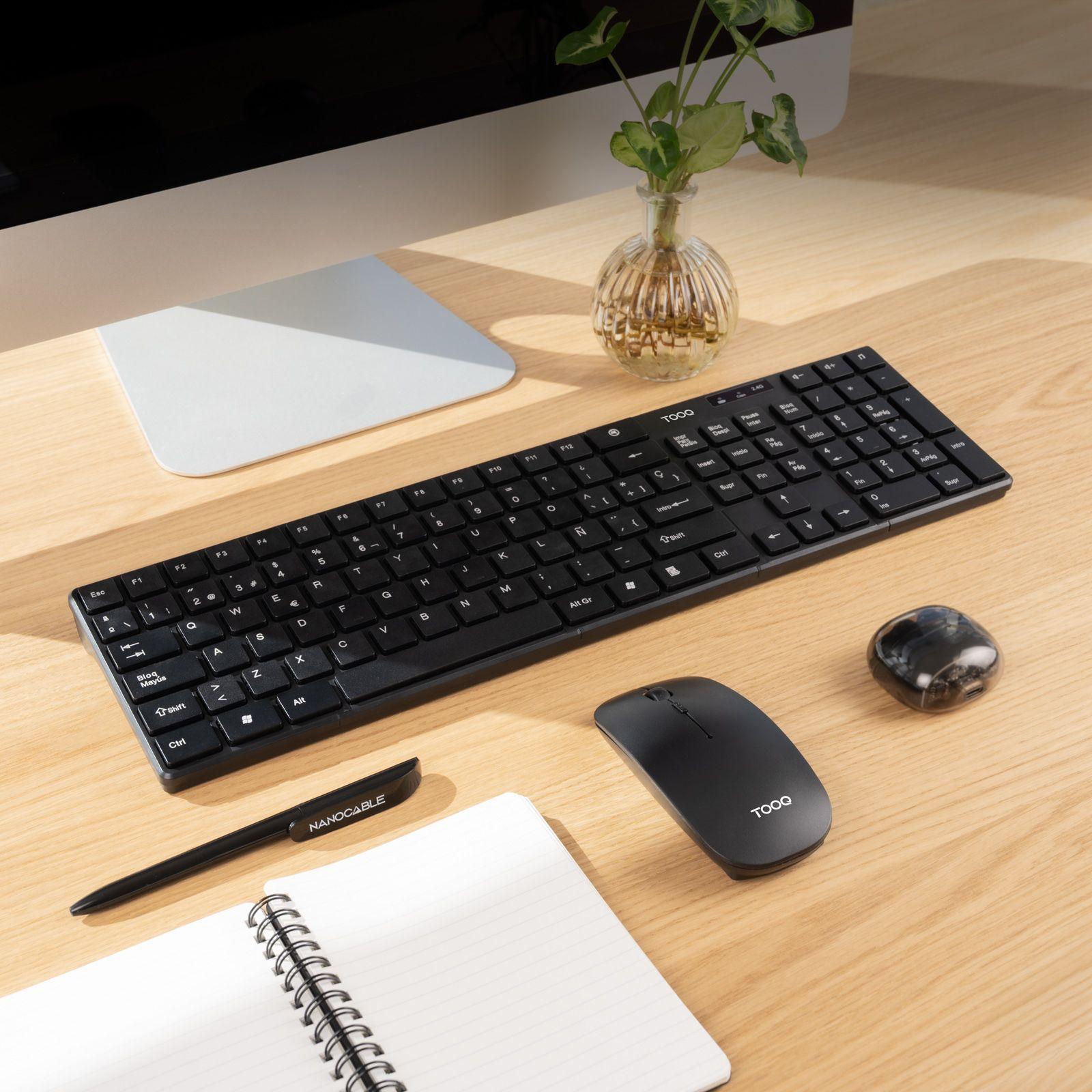 Conjunto de Teclado e Rato TOOQ TQKMW-3102-B (Interruptor de membrana - RF Wireless - Sem fios - Preto) — miniatura 3