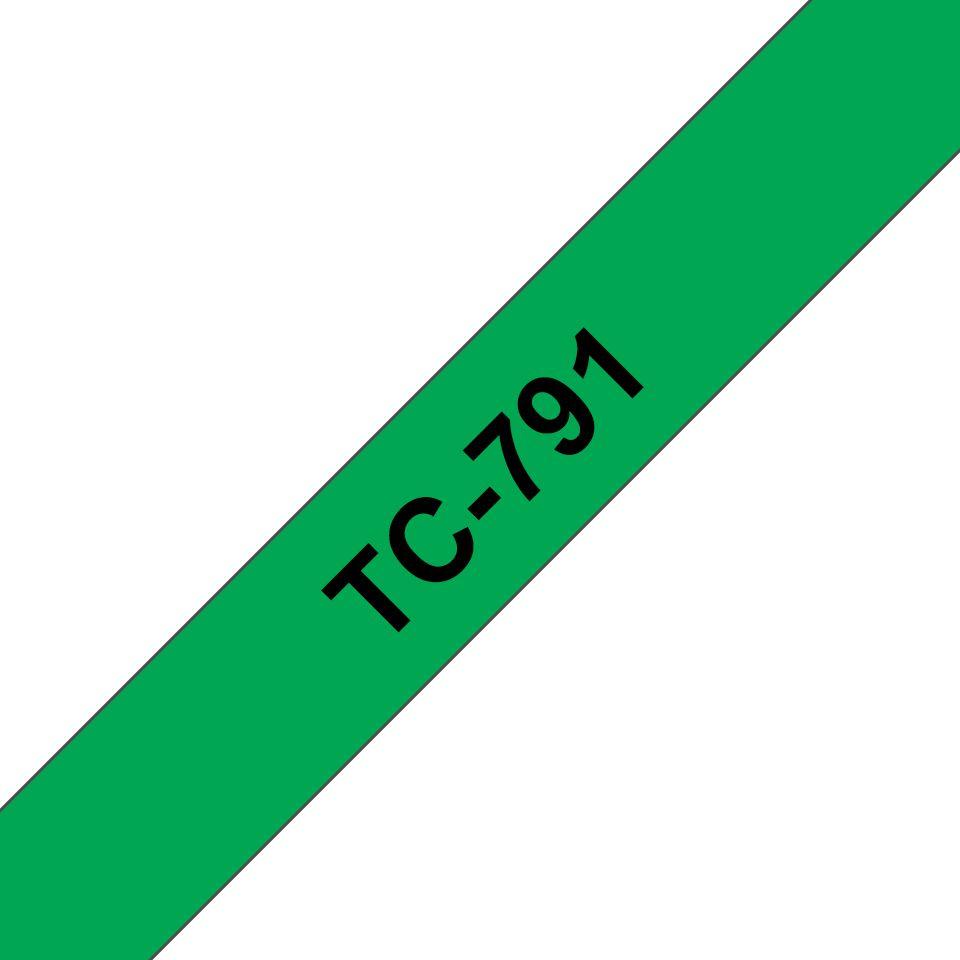 Fita de Impressão para Rotuladora BROTHER TC-791 (Preto sobre Verde)