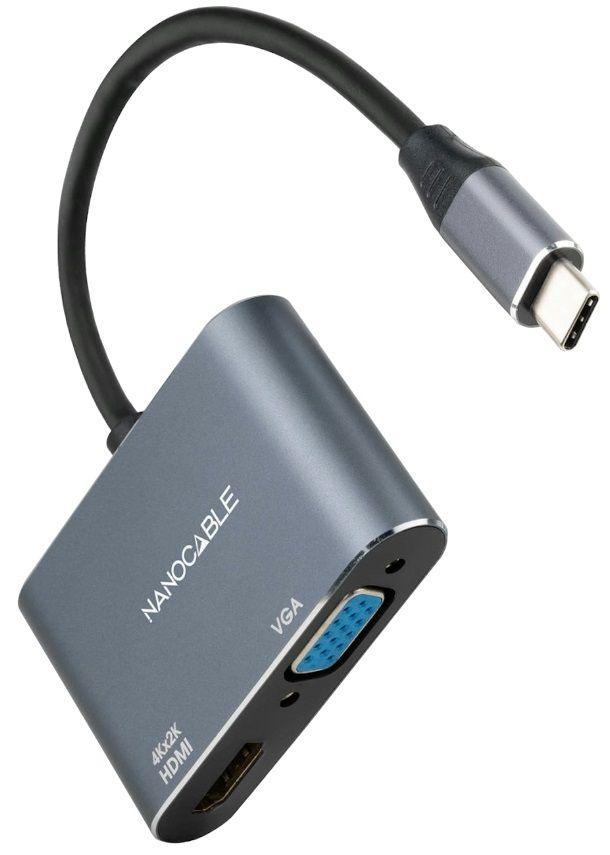 Adaptador NANOCABLE 10.16.4303 (0,15 m - HDMI + VGA - Cinzento), miniatura 3