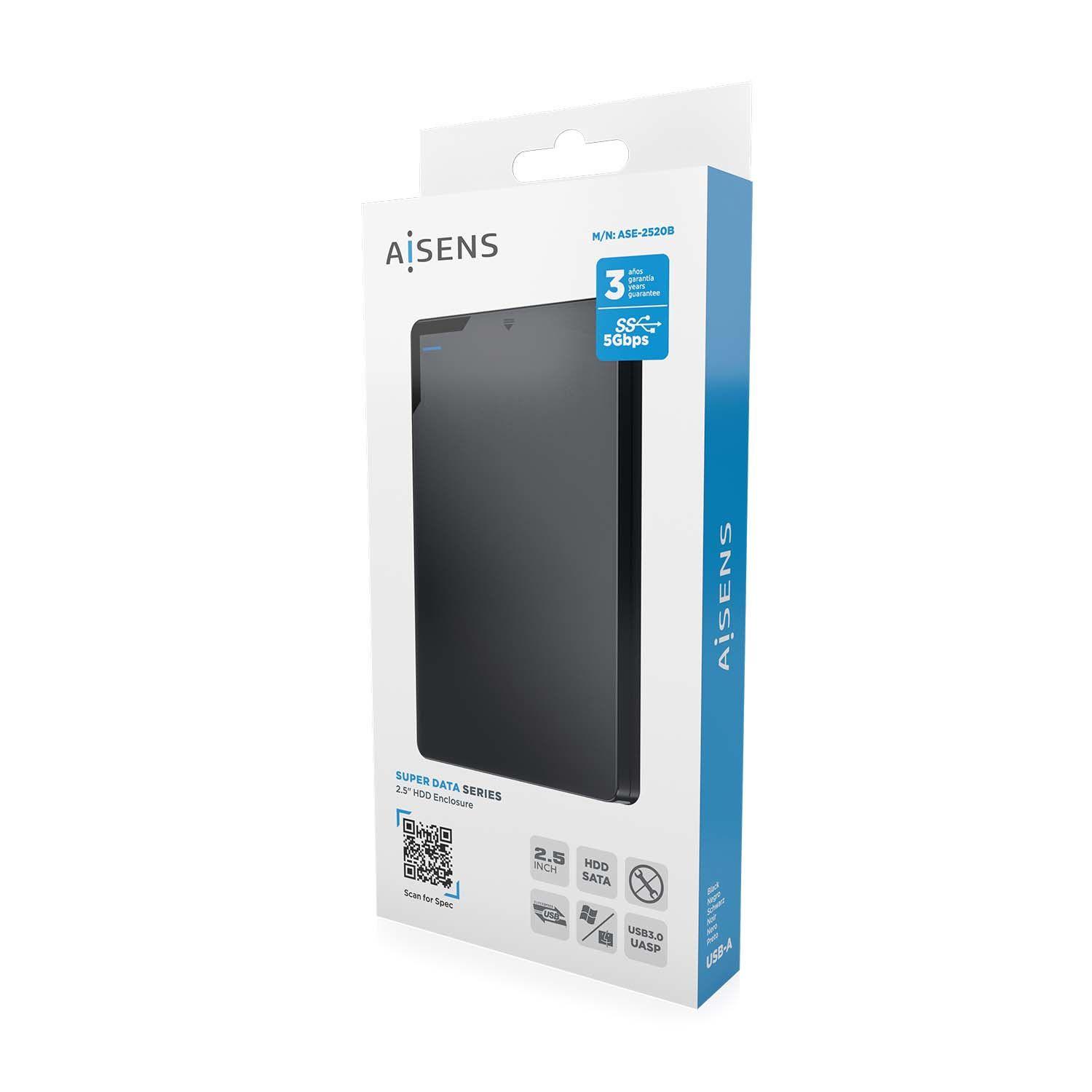 Caixa Externa AISENS ASE-2520B (2.5" - Preto) — miniatura 6