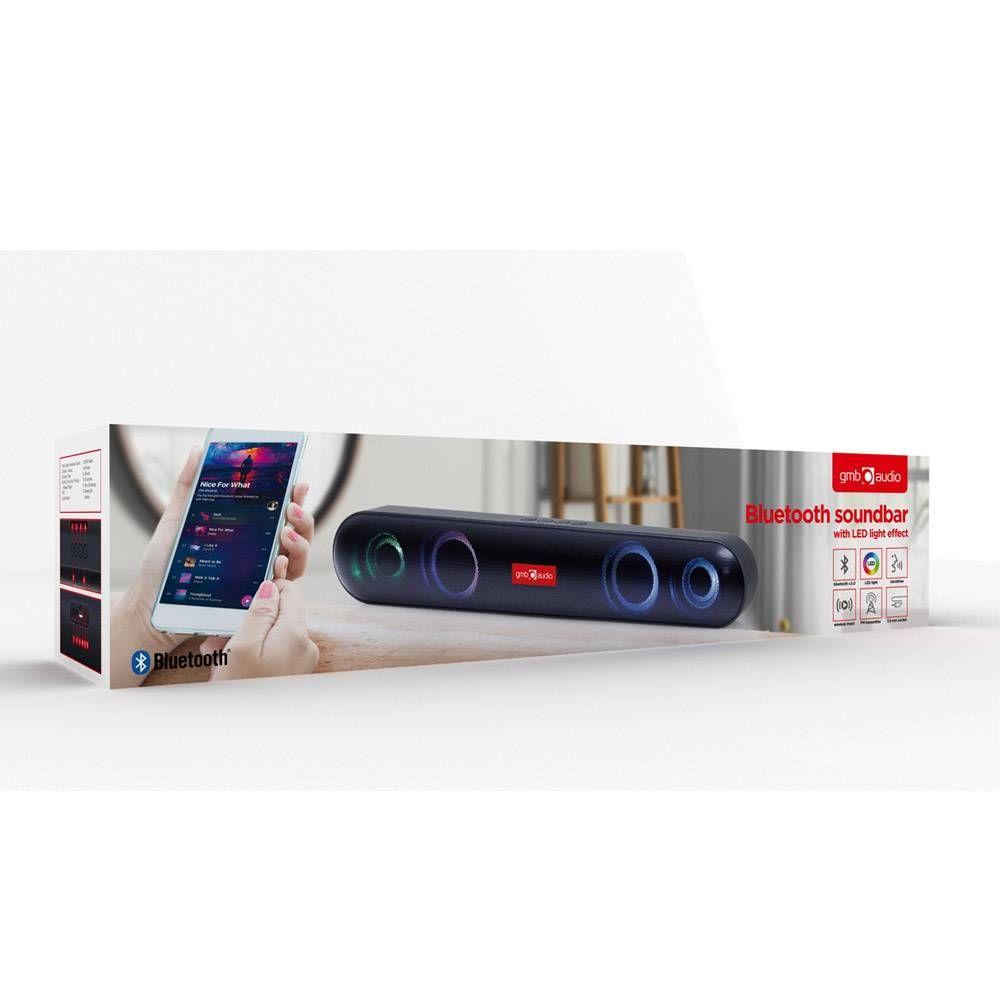 Barra de Som GEMBIRD SPKBT-BAR400L (10 W - Com fios e sem fios - Preto), miniatura 4