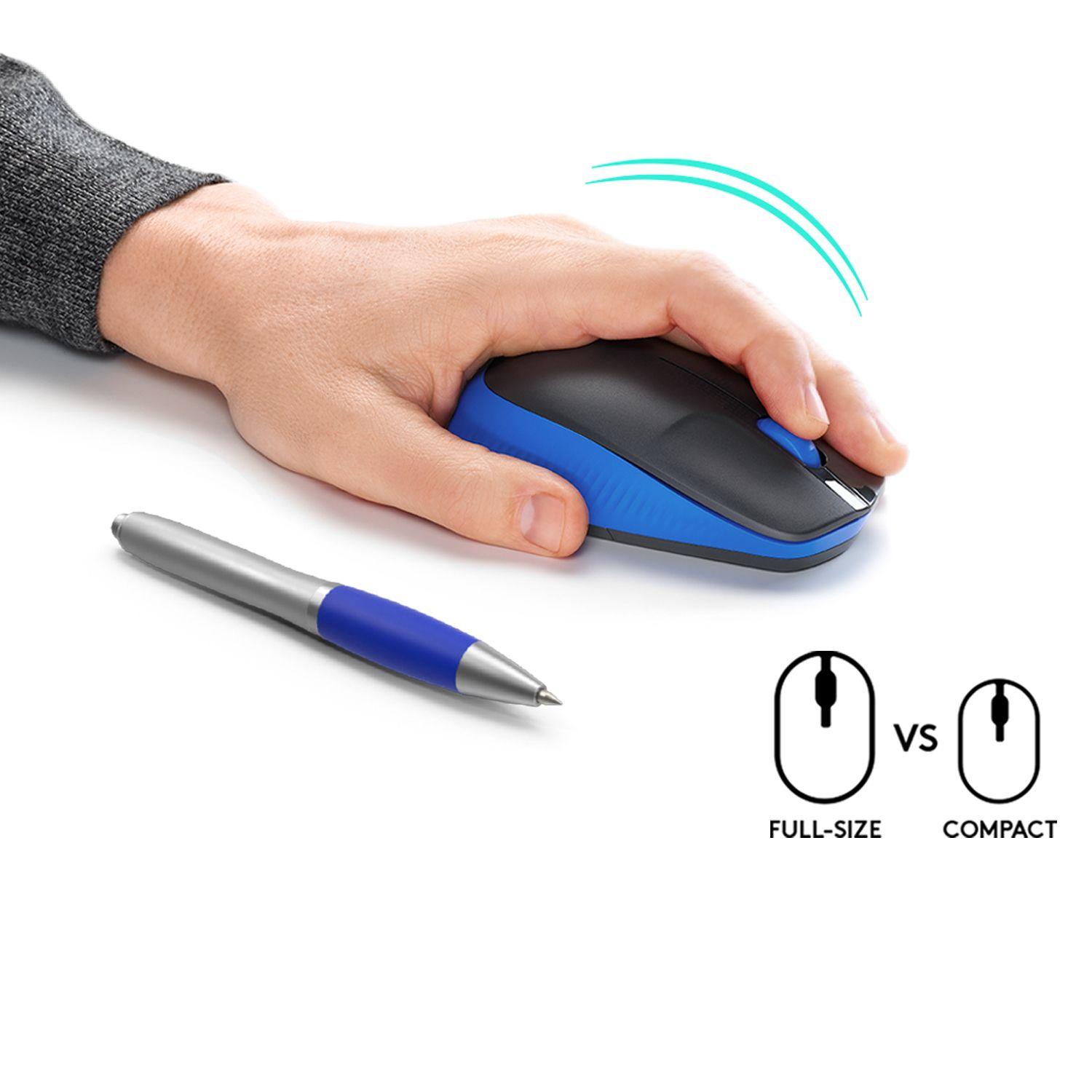 Rato LOGITECH M190 (Ambidestro - 1000 DPI - Ótico - Azul) — miniatura 3
