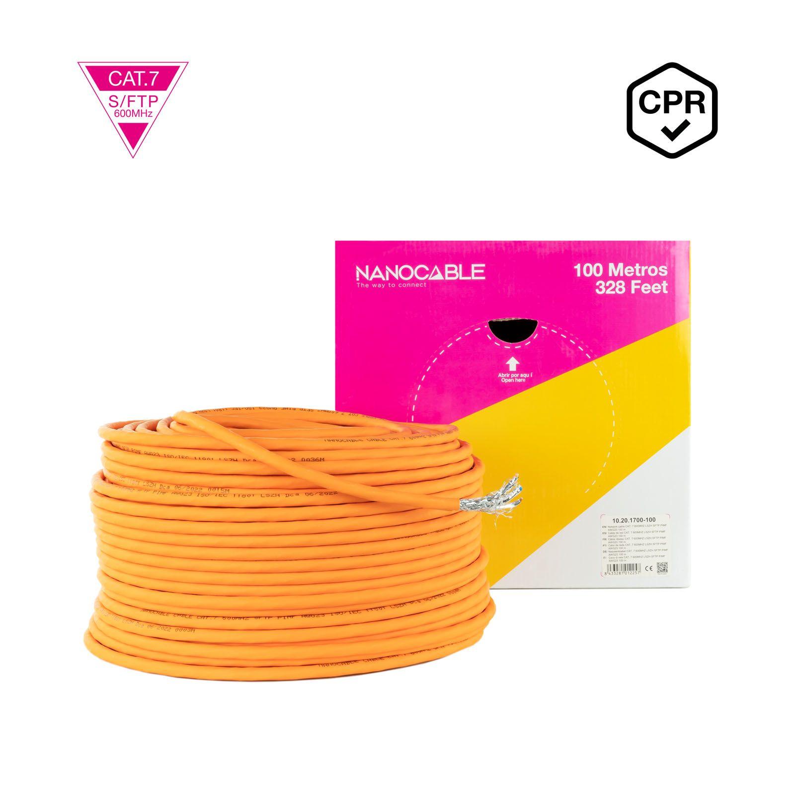 Cabo de Rede NANOCABLE 10.20.1700-100 (100 m - Cat7 - Laranja) — miniatura 4