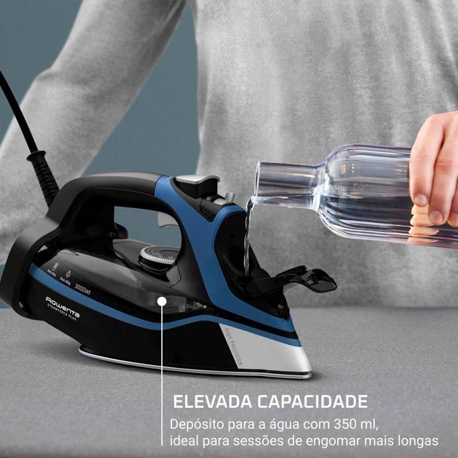 Ferro de Engomar ROWENTA DW9411D1 (3000 W - 350 ml - Inox - Preto e Azul) — miniatura 4