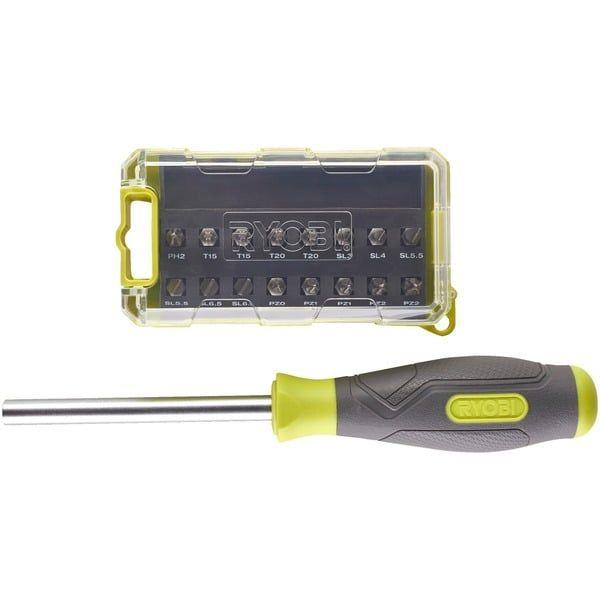 Conjunto de Chaves de Parafusos RYOBI RSD17PCS (Verde e Cinzento)