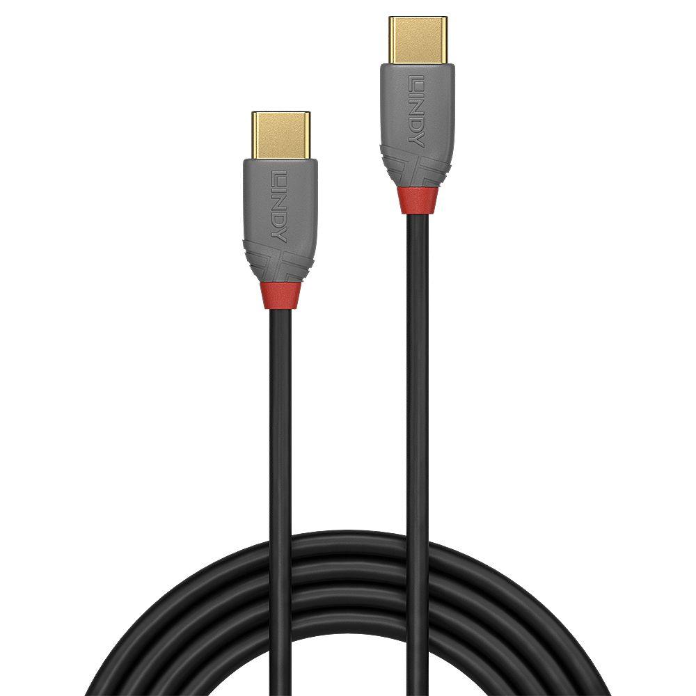Cabo USB-C LINDY 36873 (3 m - USB C - Preto e Cinzento) — miniatura 2