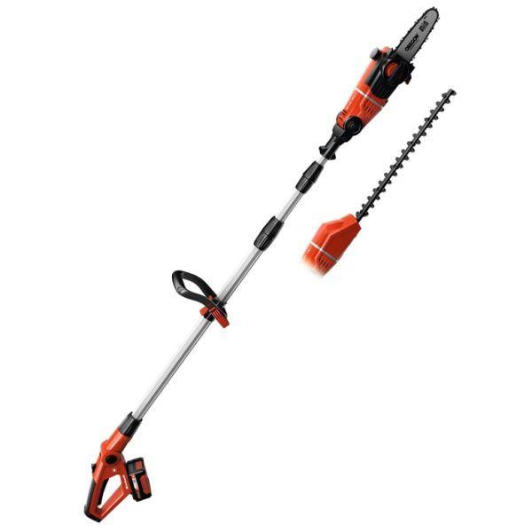 Podador Telescópico e Corta-Sebes EINHELL GE-HC 18Li T Kit (18V - Bateria 3,0Ah - Vermelho)
