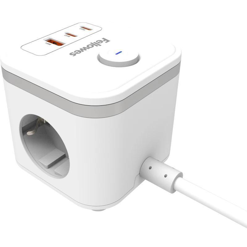 Cubo de Tomadas de Secretária FELLOWES 100137168 (Branco), miniatura 3