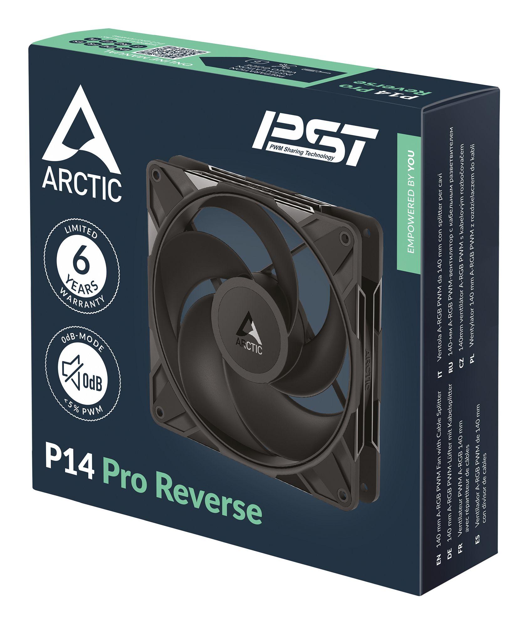 Ventoinha para Caixa PC ARCTIC Freezer P14 Pro Reverse (Preto) — miniatura 5