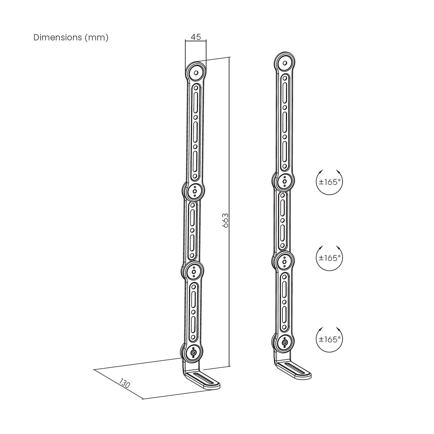Suporte de Parede para Barra de Som AISENS SPK04U-377 (Preto), miniatura 7