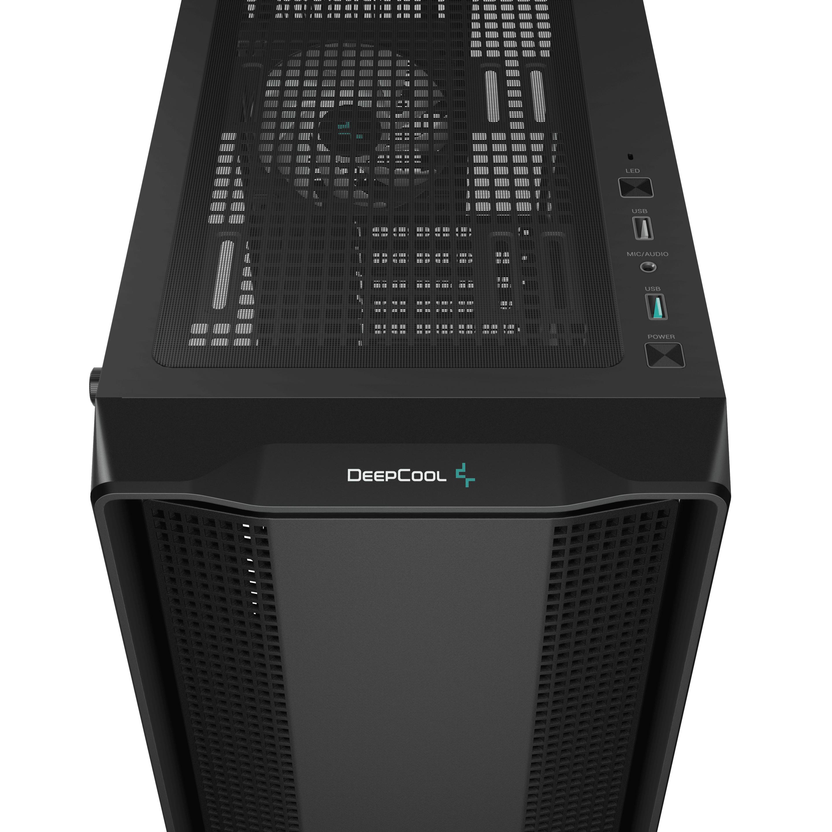 Caixa PC DEEPCOOL CC560 ARGB V2 (ATX, micro ATX, Mini-ITX - Midi Tower - ABS, SPCC, vidro temperado - Preto) — miniatura 8