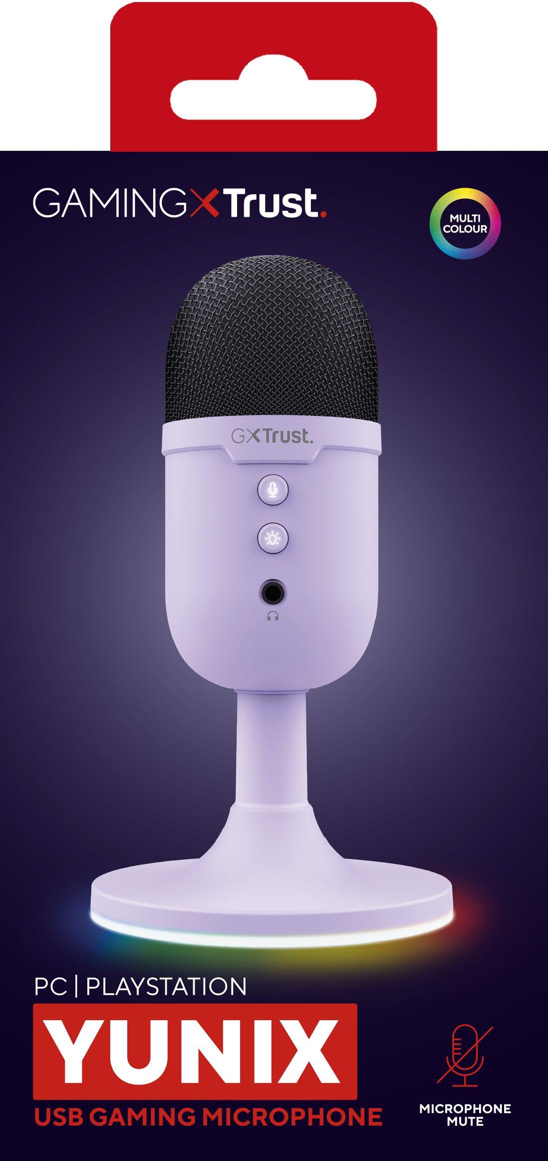 Microfone TRUST GXT 234P Yunix RGB (Microfone de mesa - Com fios - USB/3.5 mm - Roxo) — miniatura 6