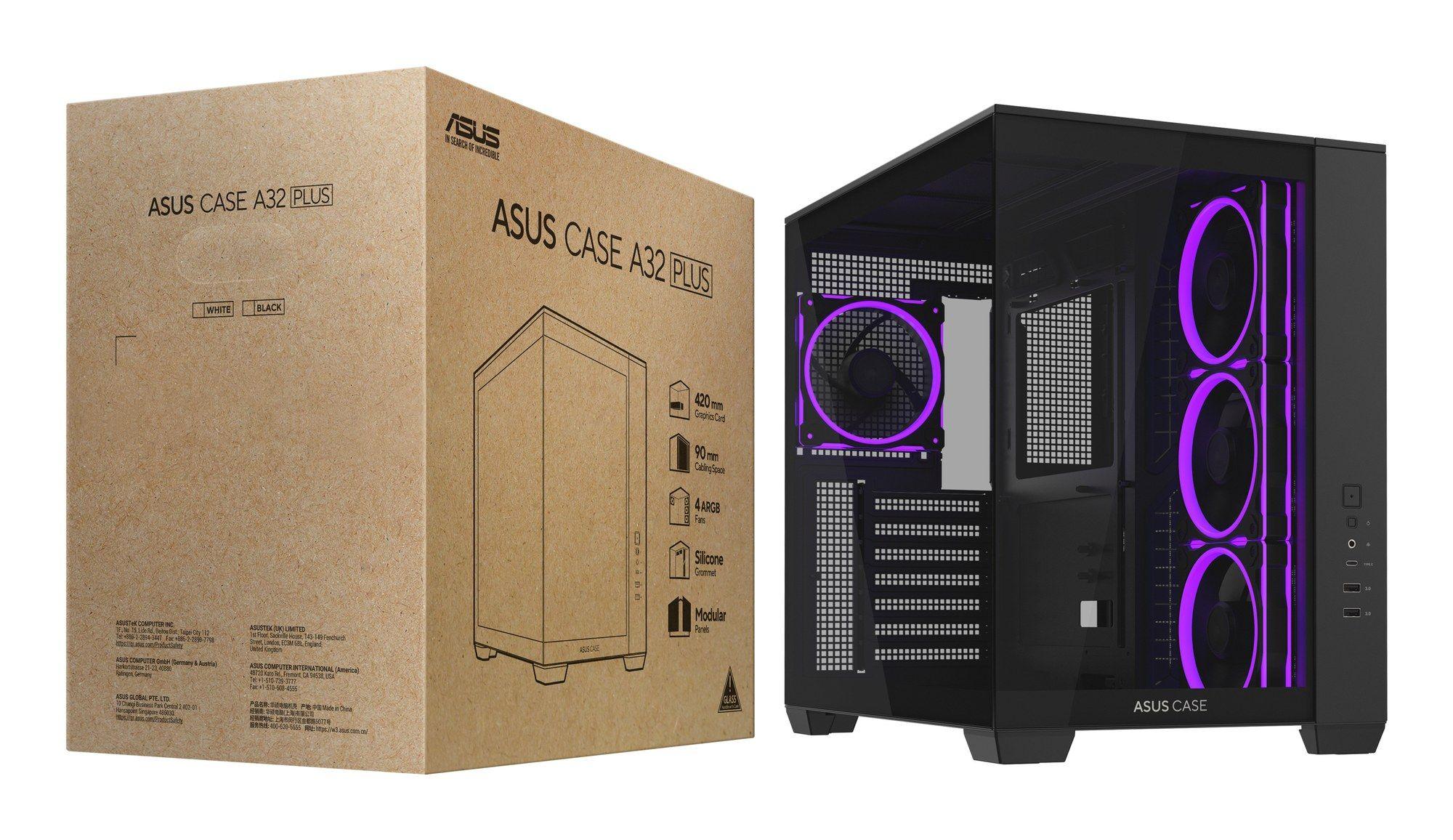 Caixa de PC ASUS A32PLUSTGARGBBLACK (ATX, Micro ATX, Mini-ITX - Midi Tower - Metal - Preto) — miniatura 15
