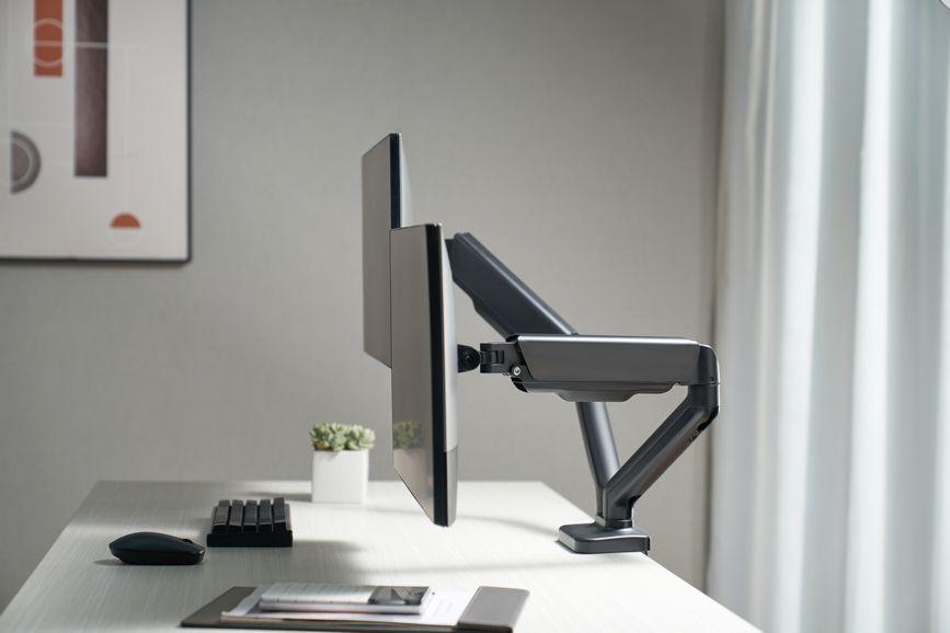 Suporte de Monitor de Secretária EQUIP 650121 (Duplo 17"-32" - Preto), miniatura 7