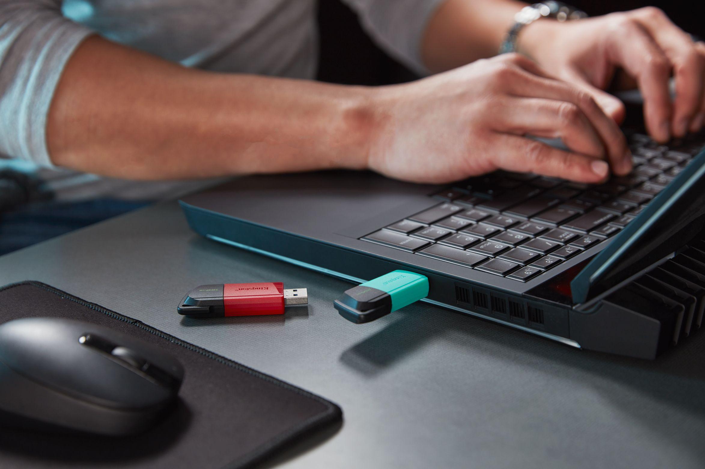 Pen USB KINGSTON DataTraveler Exodia M (256 GB - Deslizante - USB Tipo-A - Preto e Turquesa) — miniatura 14
