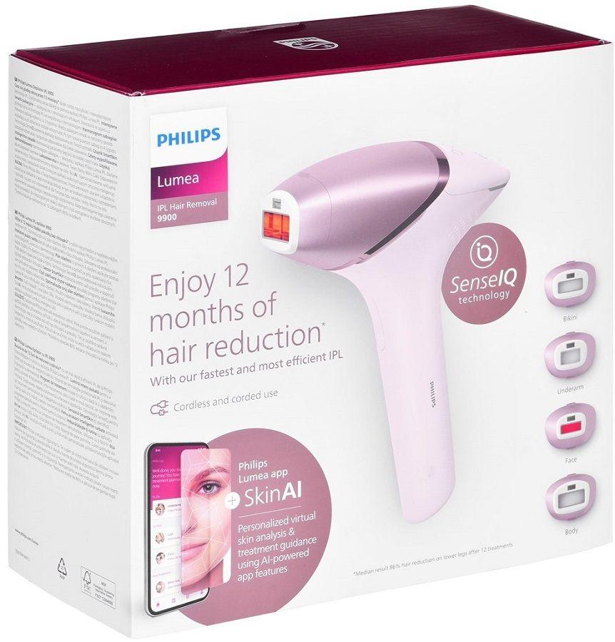 Depiladora IPL PHILIPS Lumea Series 9900 SkinAI BRI977/00 (Rosa Dourado), miniatura 3