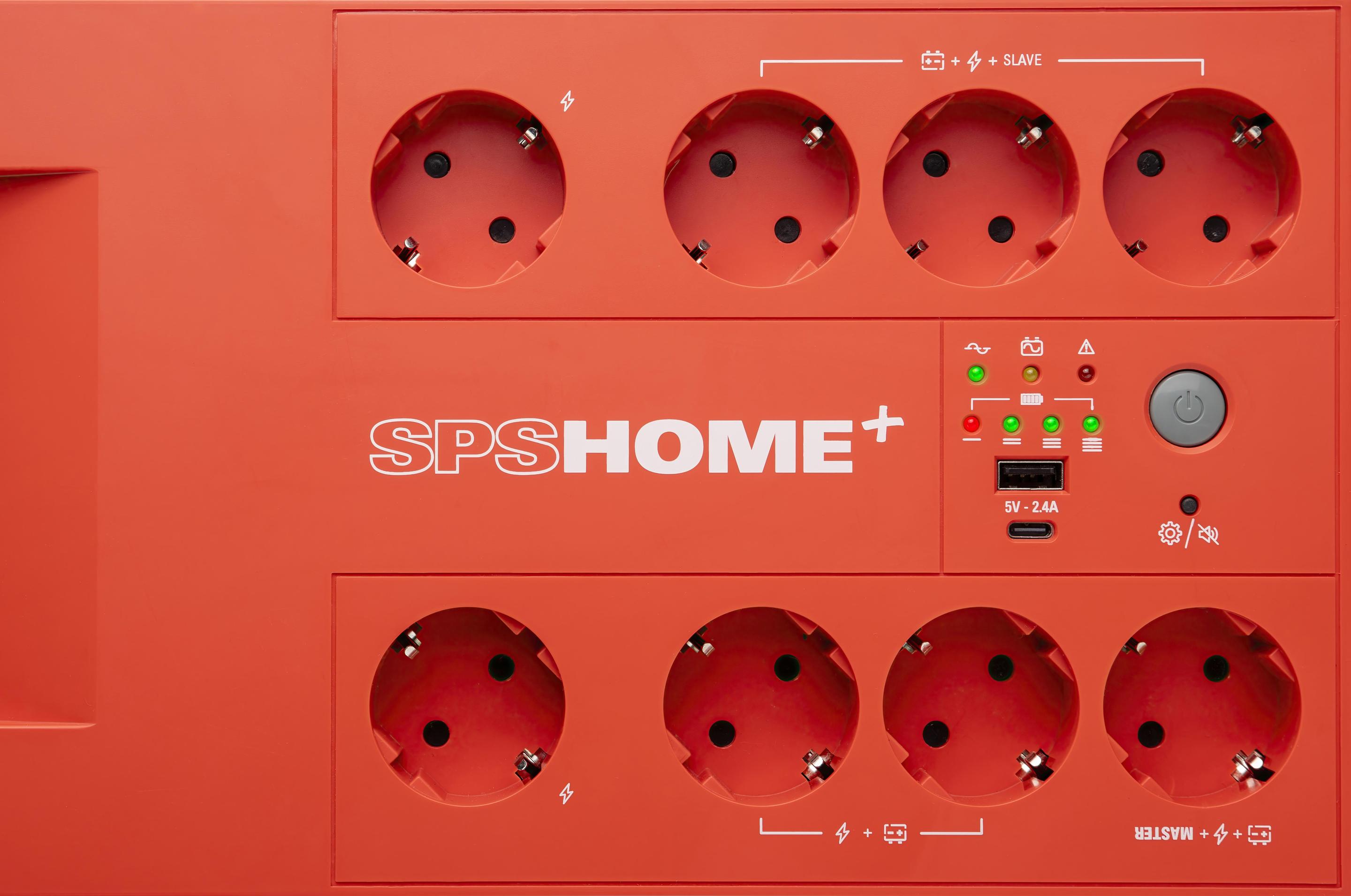 UPS SALICRU SPS 1000 HOME+ (USB Tipo A / USB Tipo C - Tipo F - Laranja), miniatura 3