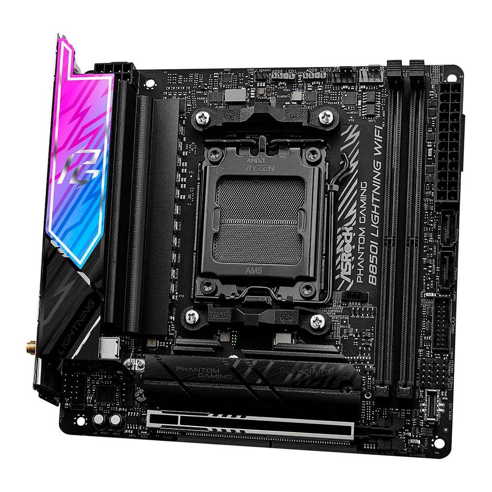 Motherboard ASROCK B850I Lightning WiFi (AM5 - mini-ITX - DDR5-SDRAM - Preto), miniatura 4