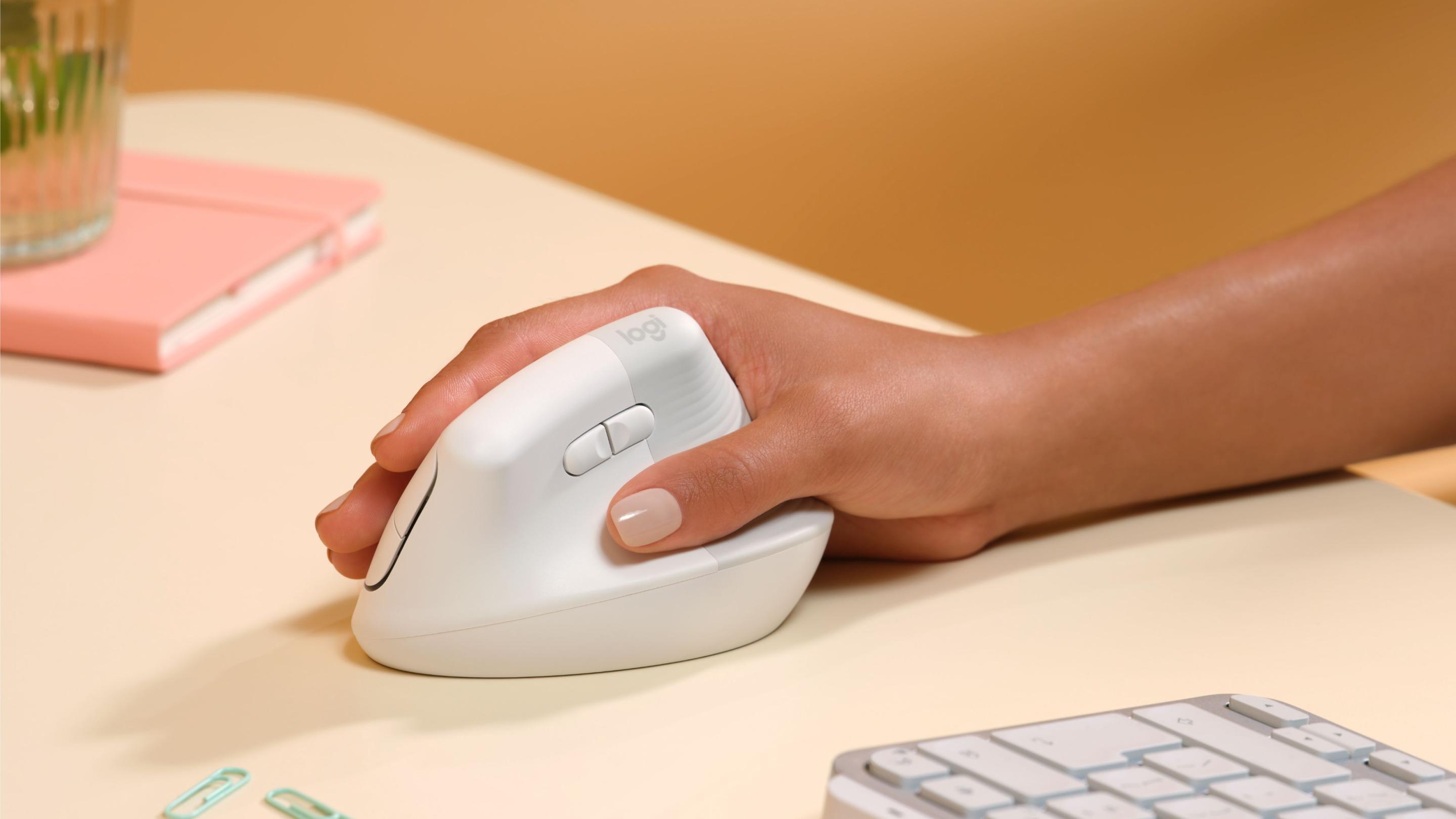 Rato LOGITECH Lift (Rato vertical ergonómico - 4000 DPI - Ótico - Branco) — miniatura 8