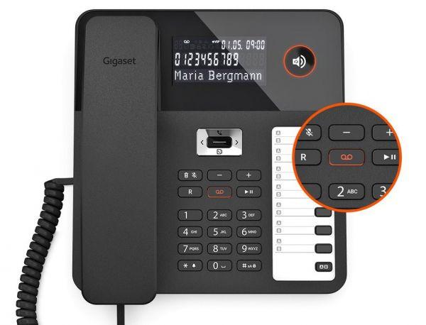 Telefone com Fios GIGASET DESK 800A (Preto), miniatura 3