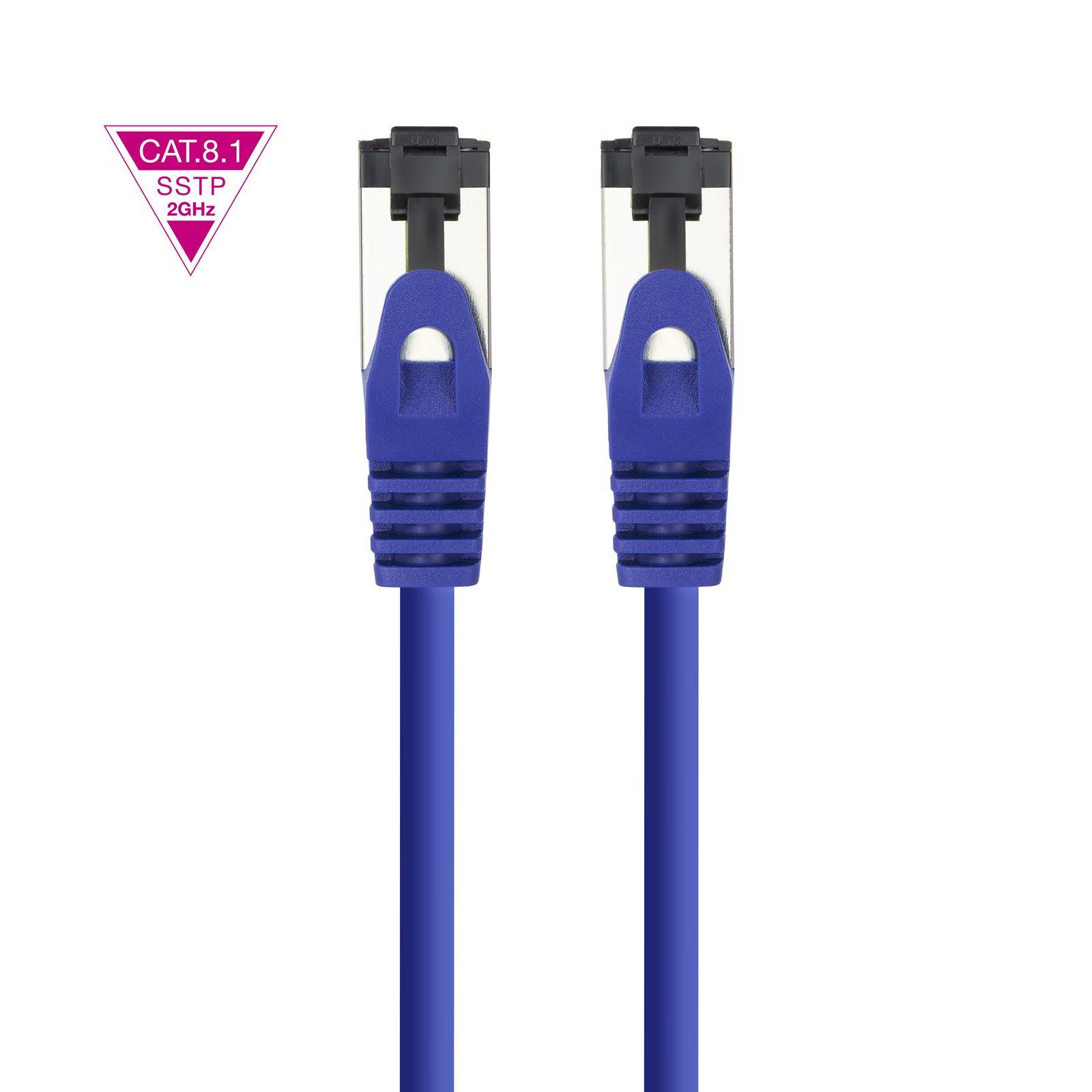 Cabo de Rede NANOCABLE 10.20.2000-BL (0,5 m - Cat8.1 - RJ-45 - Azul) — miniatura 3