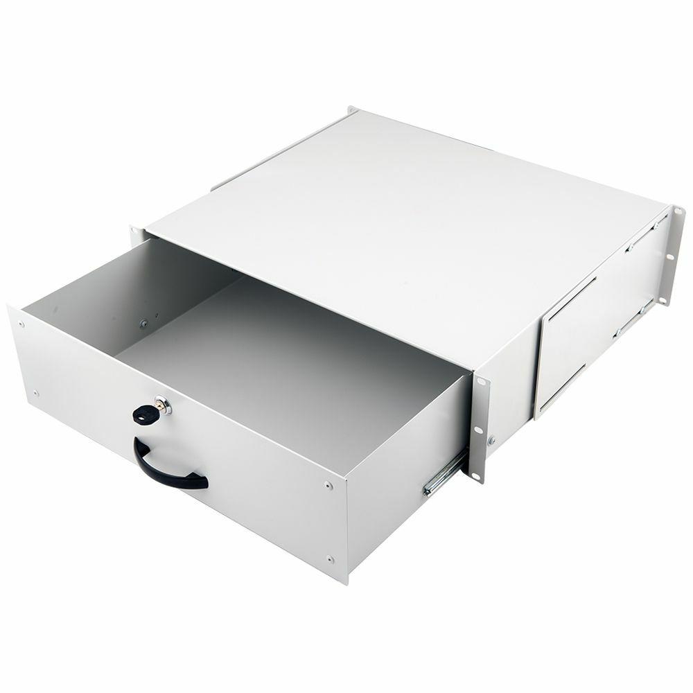 Gaveta com Fechadura para Bastidor EQUIP EZD-3-G (19" - 3U - Cinzento claro)