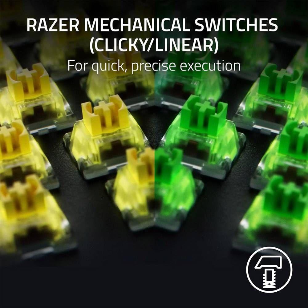 Teclado RAZER BlackWidow V4 (Inglês - Razer Green - Tamanho completo - Preto) — miniatura 3
