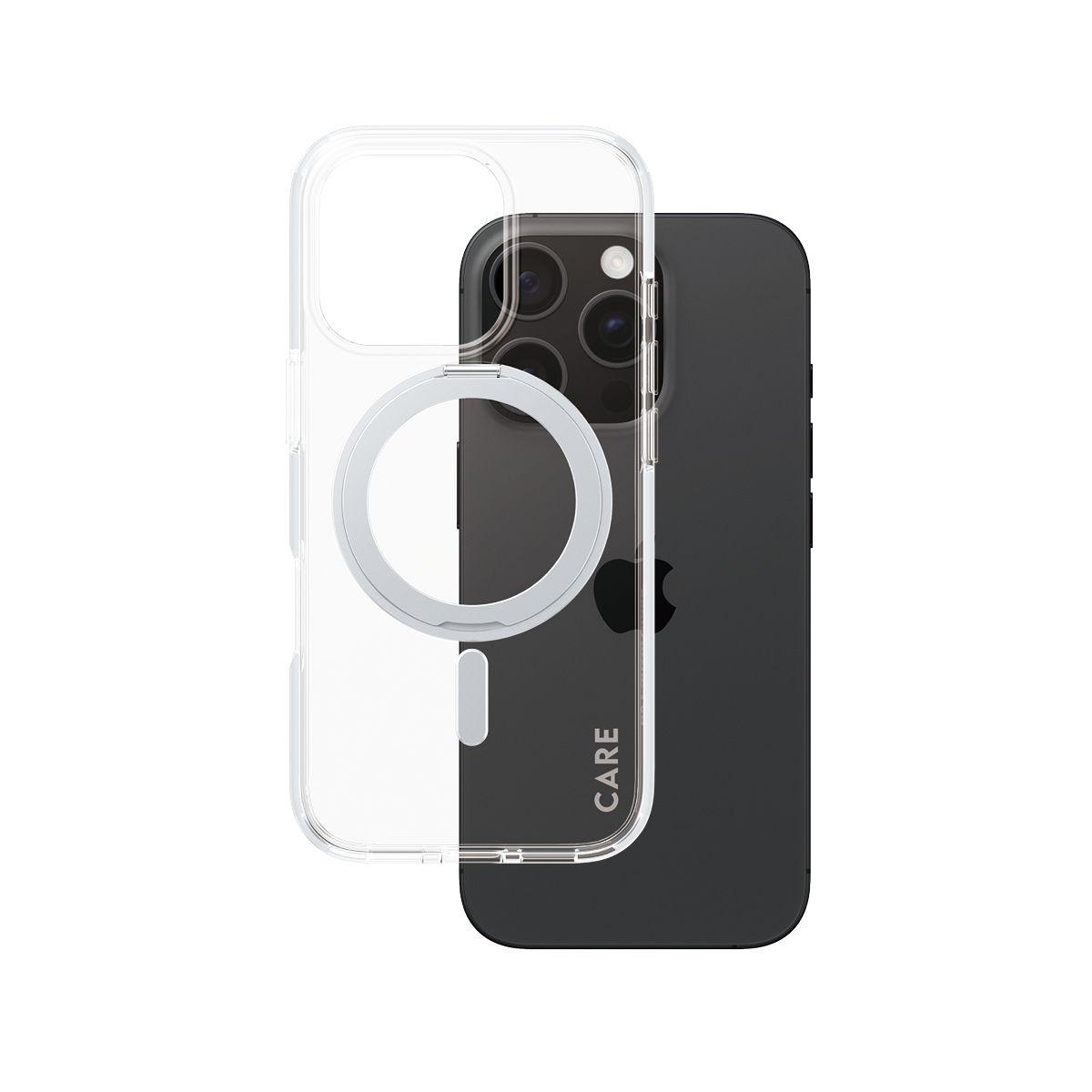 Capa PANZERGLASS CARE Feature Silver Kickstand MagSAFE iPhone 16 Pro (Apple - Transparente)