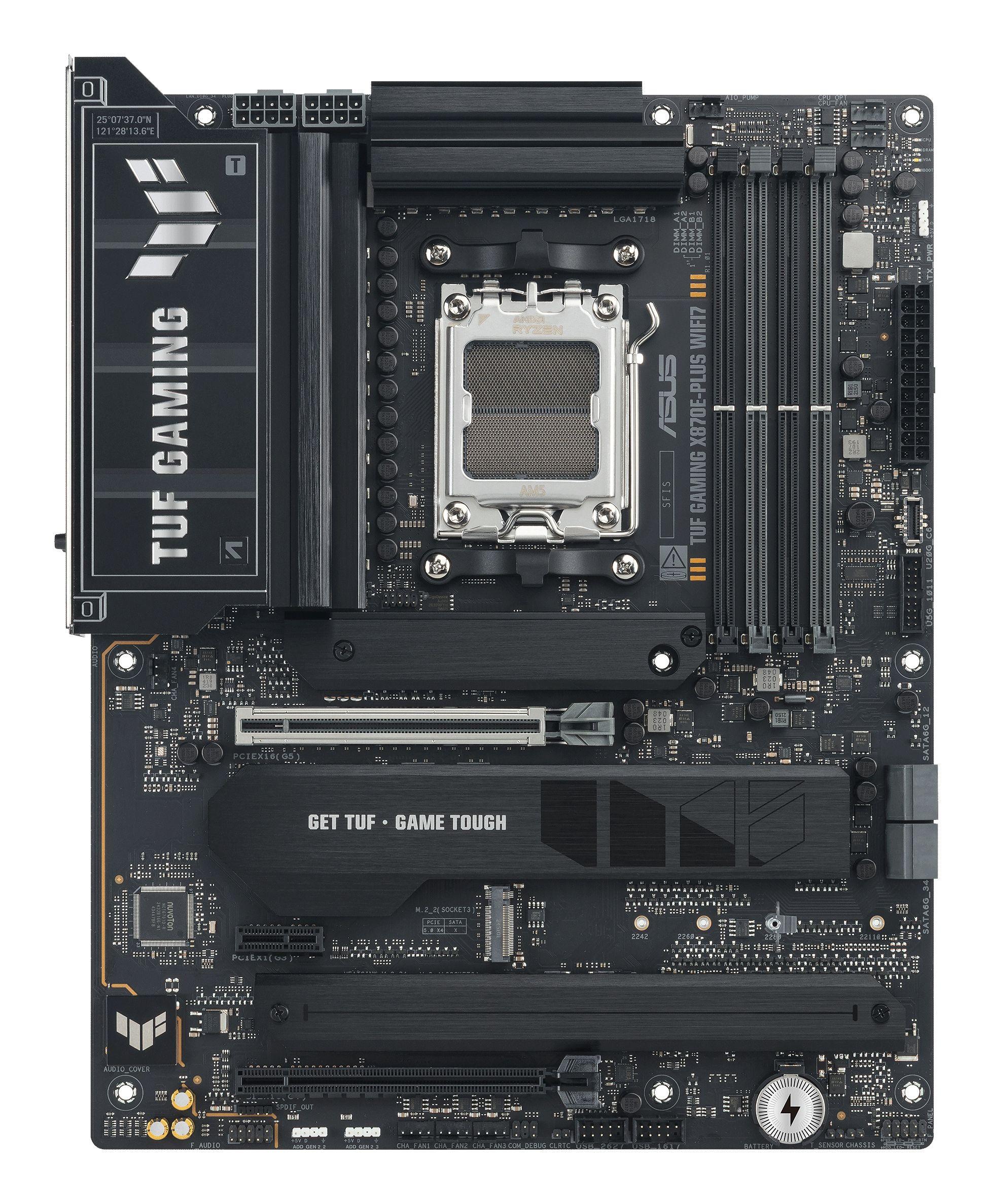 Motherboard ASUS TUF GAMING X870E-PLUS WIFI7 (AM5 - ATX - Duplo canal - Cinzento)