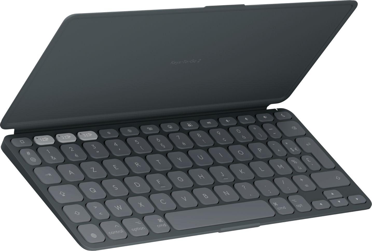 Teclado LOGITECH Keys-To-Go 2 (Francês - Teclas tesoura - Mini - Grafite)