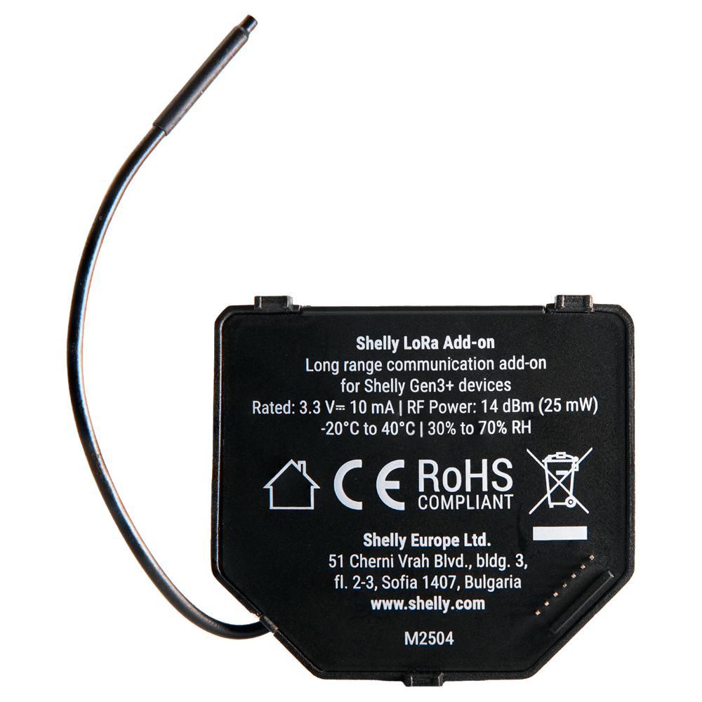 Módulo de Comunicação LoRa SHELLY LoRa Add-on (Preto), miniatura 4