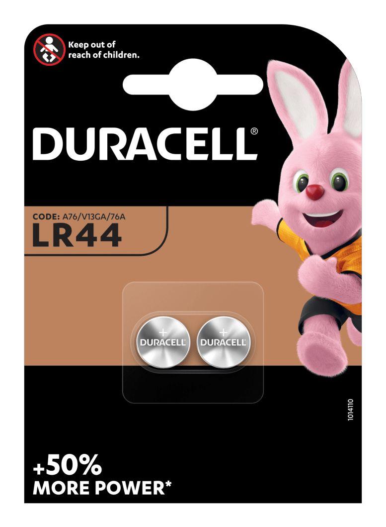 Pilhas Alcalinas de Botão DURACELL LR44 (Prateado)