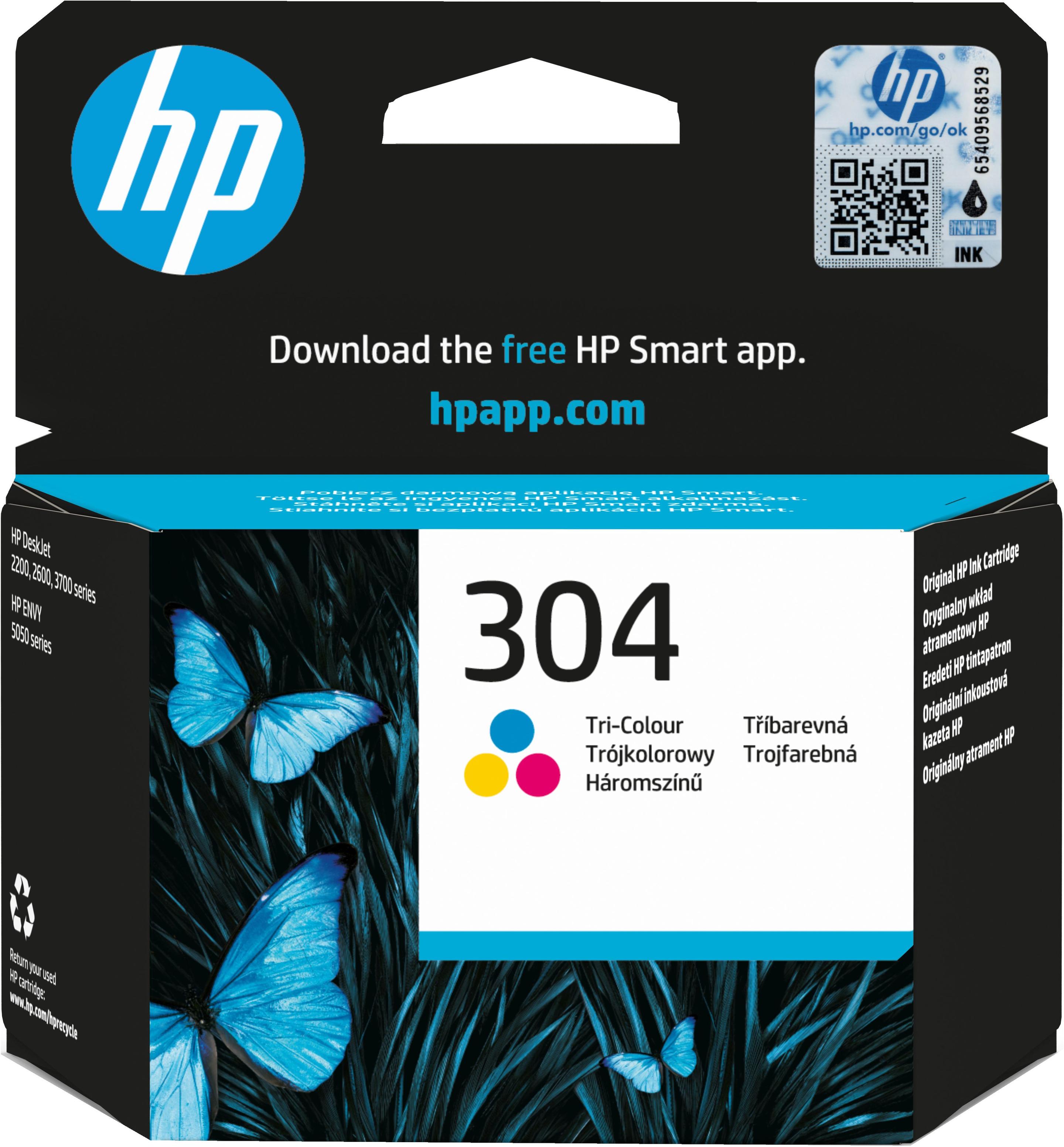 Tinteiro HP 304 N9K05AE (100 páginas - Ciano, Magenta e Amarelo)