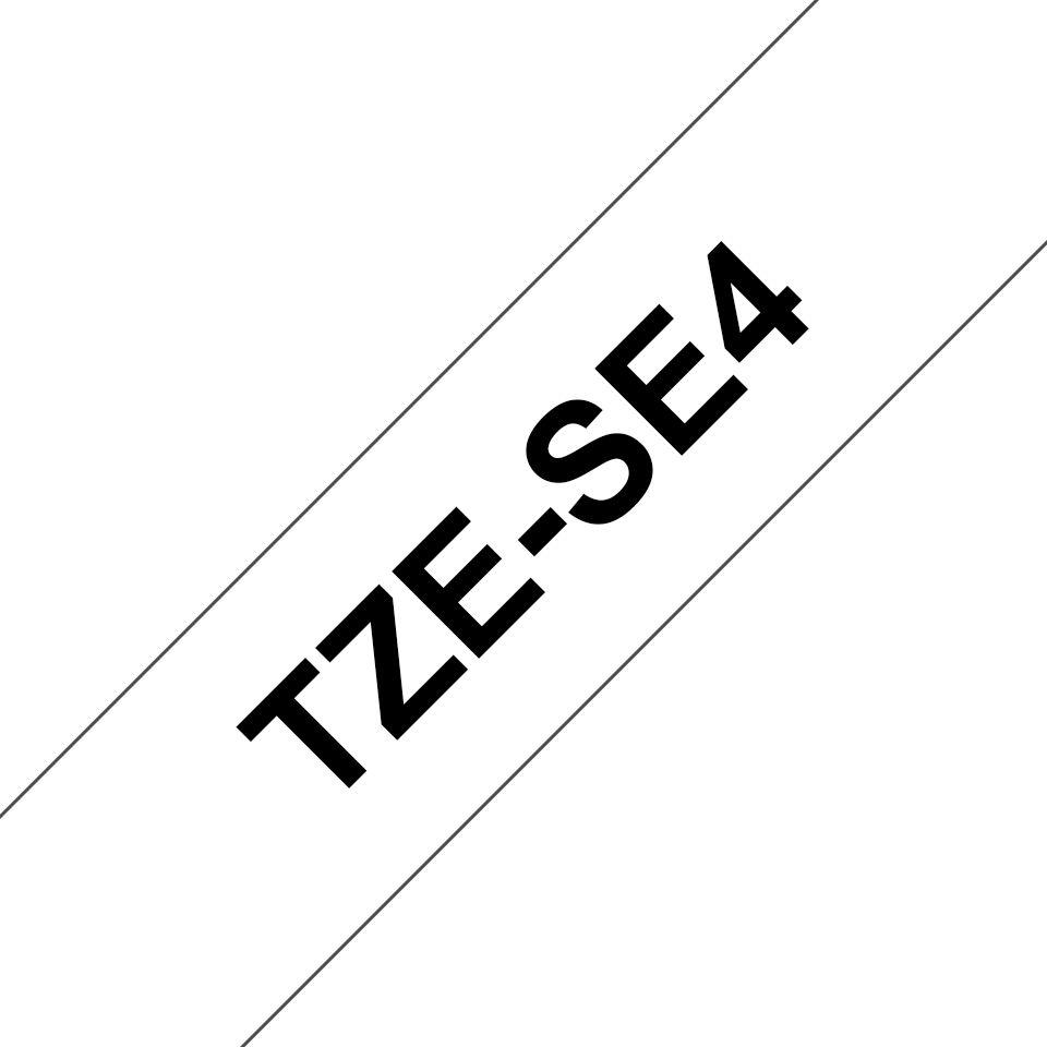 Fita Laminada de Segurança BROTHER TZe-SE4 (Branco/Preto)