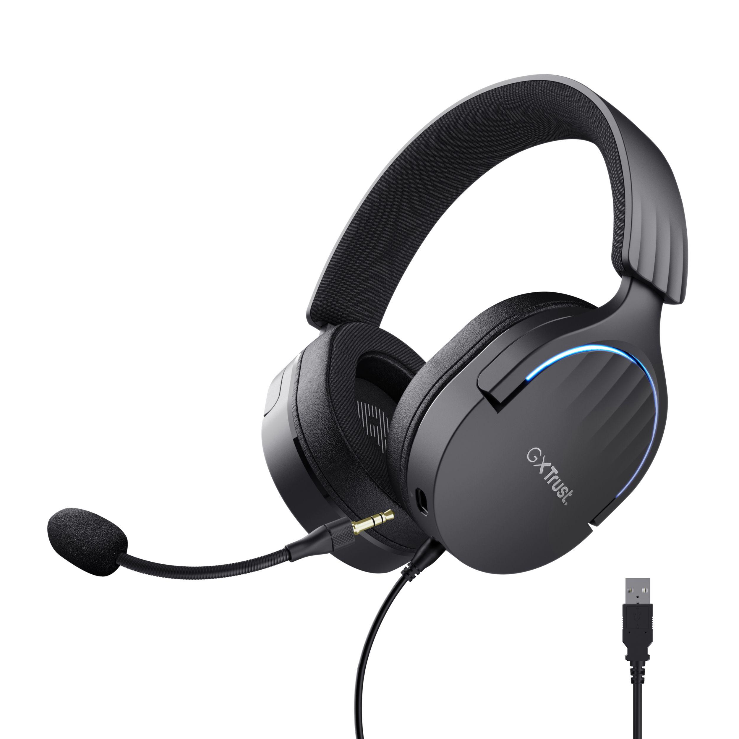 Headset Gaming TRUST GXT 490 Fayzo (Binaural - Com fios - Circum-aural - Preto)