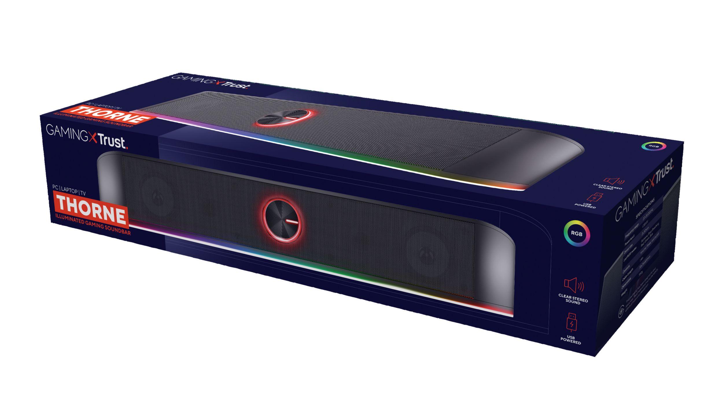 Barra de Som TRUST GAMING GXT 619 Thorne (Com fios - 6 W - 2.0 canais - Preto) — miniatura 7
