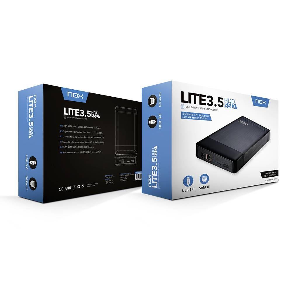 Caixa Externa SATA NOX Lite NXLITEHDD35 (3,5" - Preto) — miniatura 5