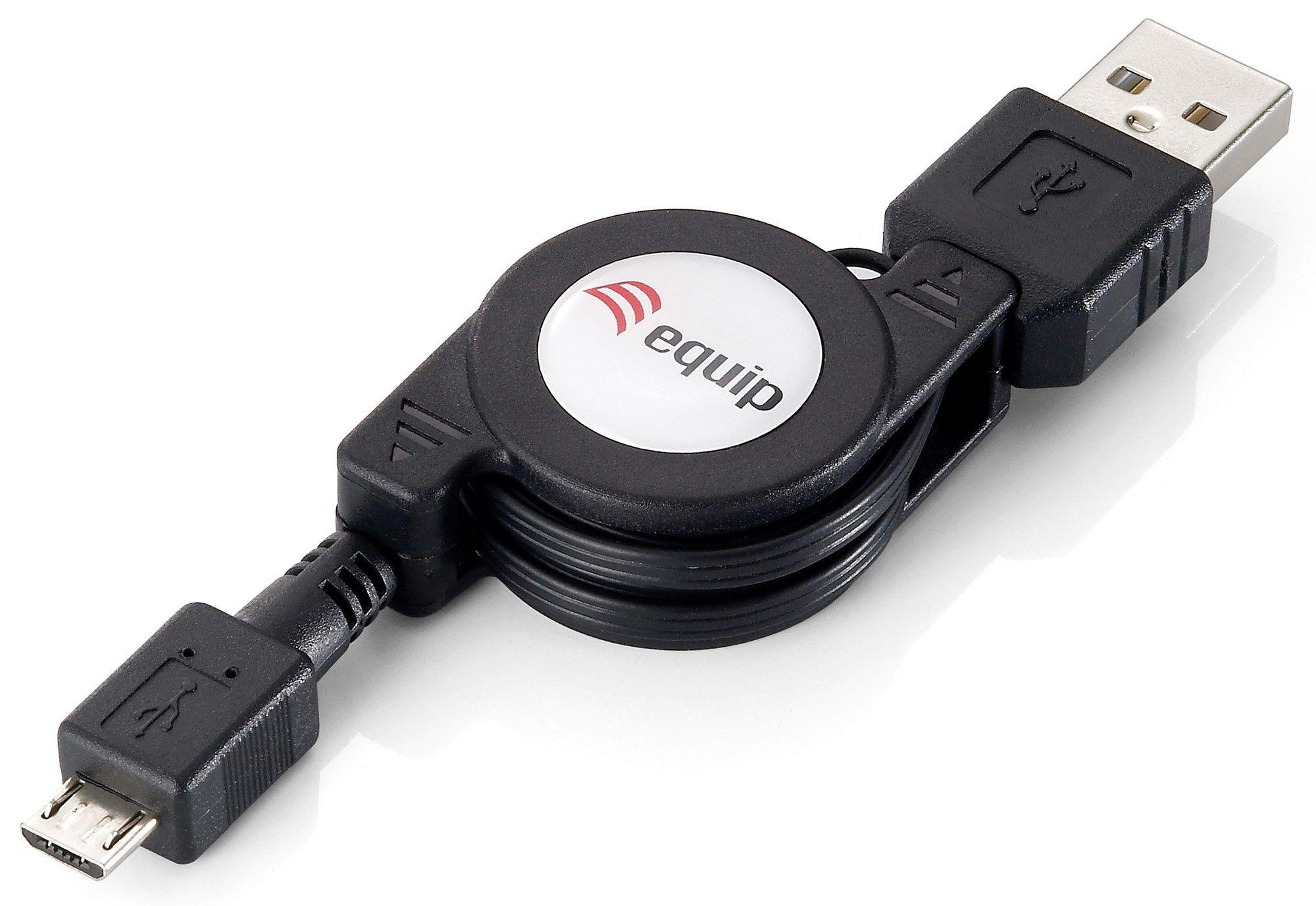 Cabo USB EQUIP 128595 (1 m - Micro-USB B - USB A - Preto)