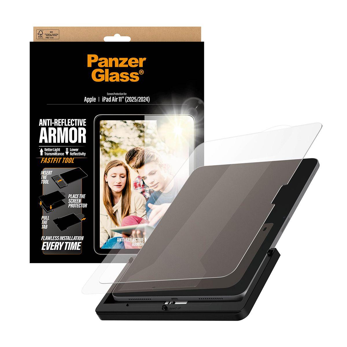 Película de Proteção de Ecrã PANZERGLASS PG42519 (Anti-Reflective Armor - iPad Air 11″ 2024-2026 - Transparente) — miniatura 5