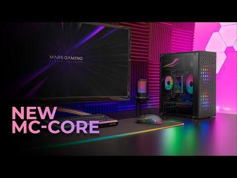 Caixa Micro-ATX MARS GAMING MC-CORE (micro-ATX, Mini-ITX - Mini Tower - Metal, Vidro temperado - Branco) — miniatura 3