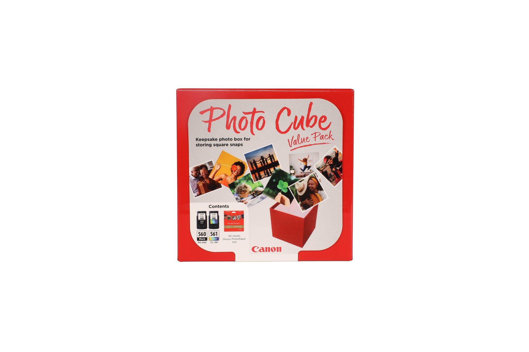 Conjunto de Tinteiros CANON PG-560 + CL-561 com Papel Fotográfico PP-201 (Multicor)
