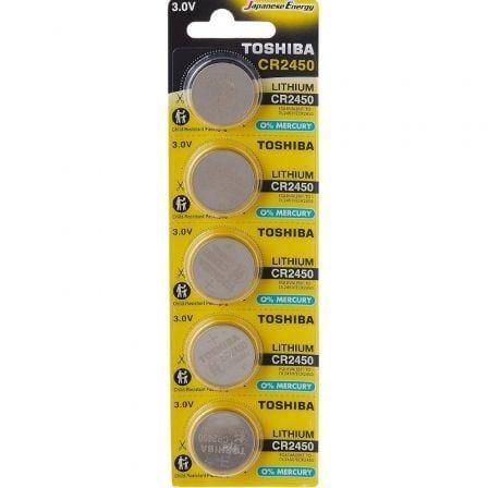 Pilha de Botão TOSHIBA CR2450-PW-BP-5 (Lítio 3 V - Pack de 5)
