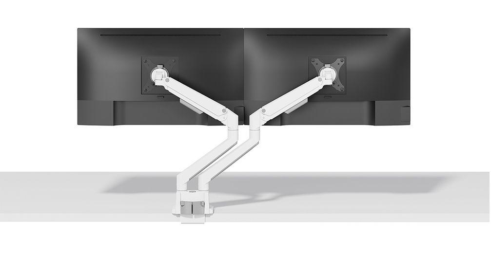 Suporte de Secretária para 2 Monitores NEOMOUNTS DS70-250WH2 (17–32″ - 9 kg por monitor - Branco), miniatura 3