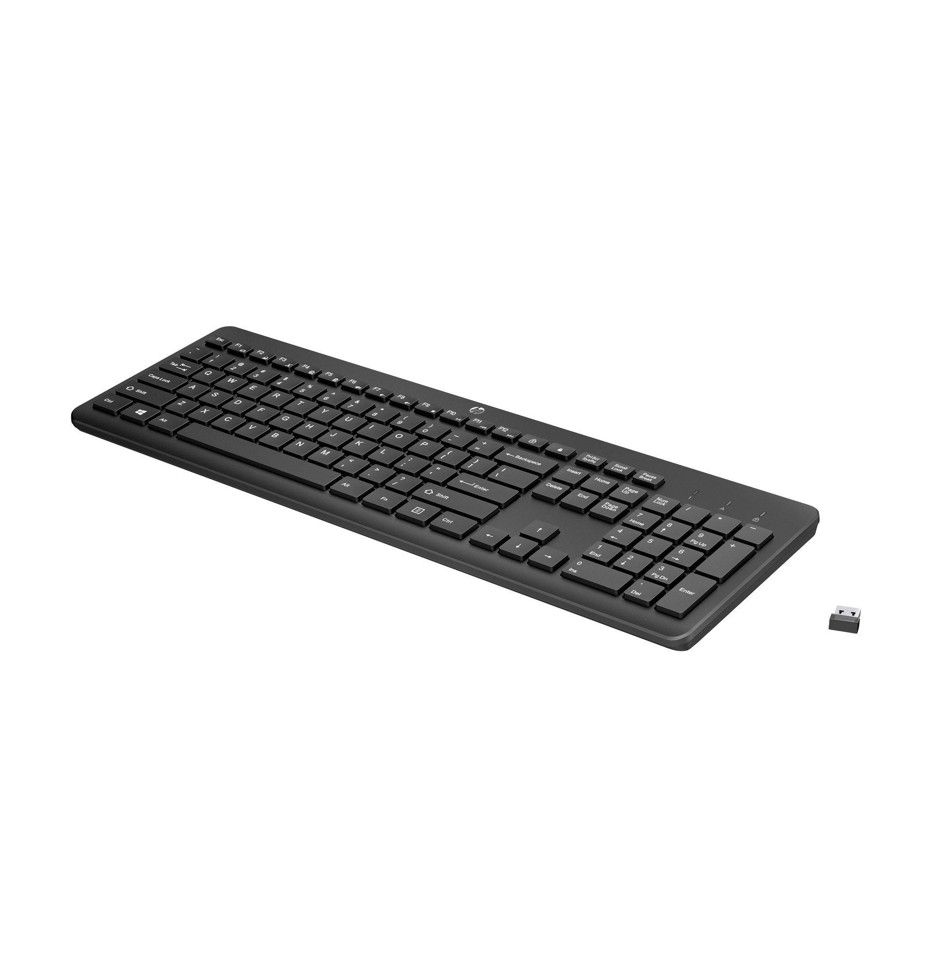 Teclado HP 230 (Interruptor de membrana - Tamanho completo - RF Wireless - Preto) — miniatura 2