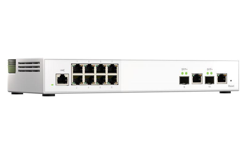Switch QNAP QSW-M2108-2C (2,5G Ethernet - 2.5G Ethernet - 80 Gbit/s - Cinzento e Branco) — miniatura 3