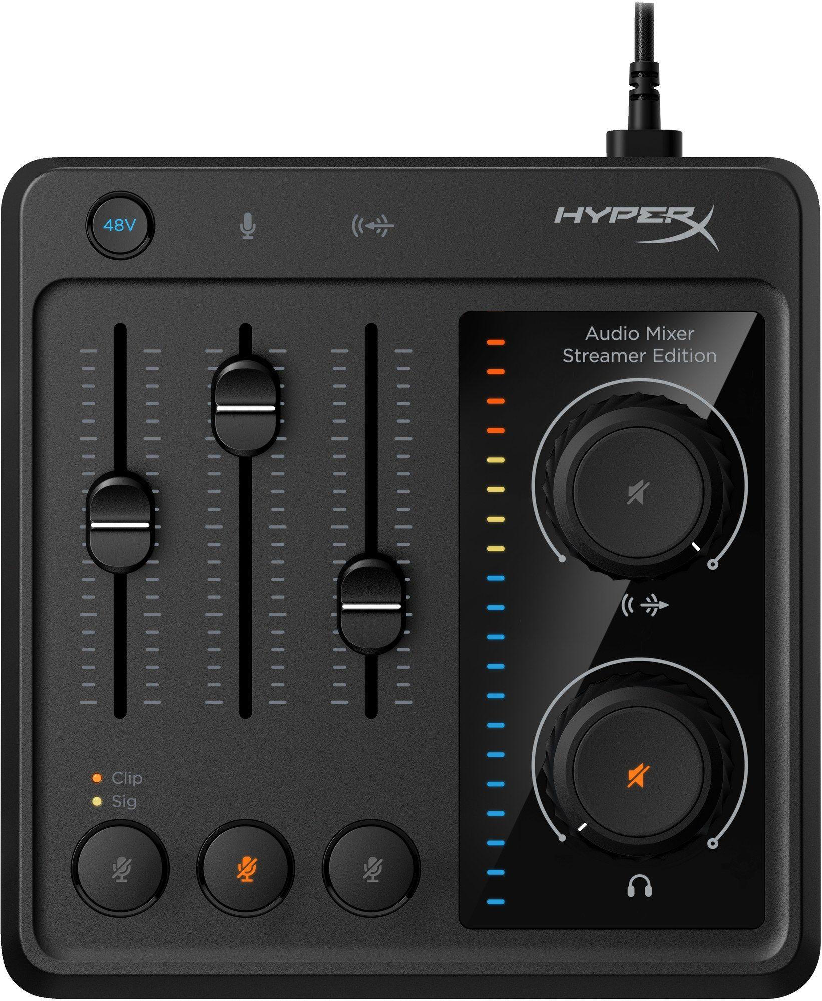 Controlador de Áudio HYPERX Audio Mixer (USB Type-A - Preto)