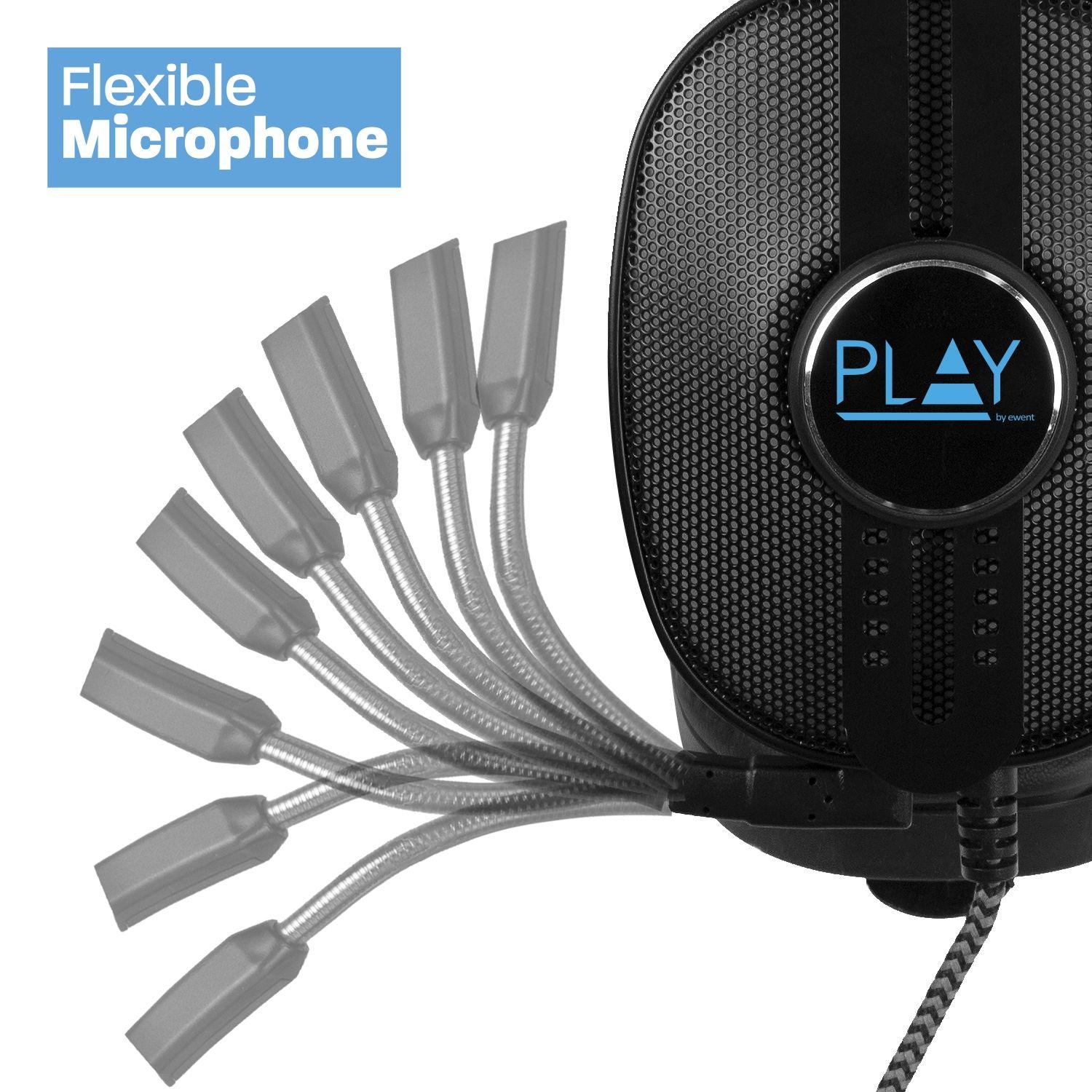 Headset Gaming EWENT PL3321 (Binaural - Com fios - Supra-aural - Preto) — miniatura 2