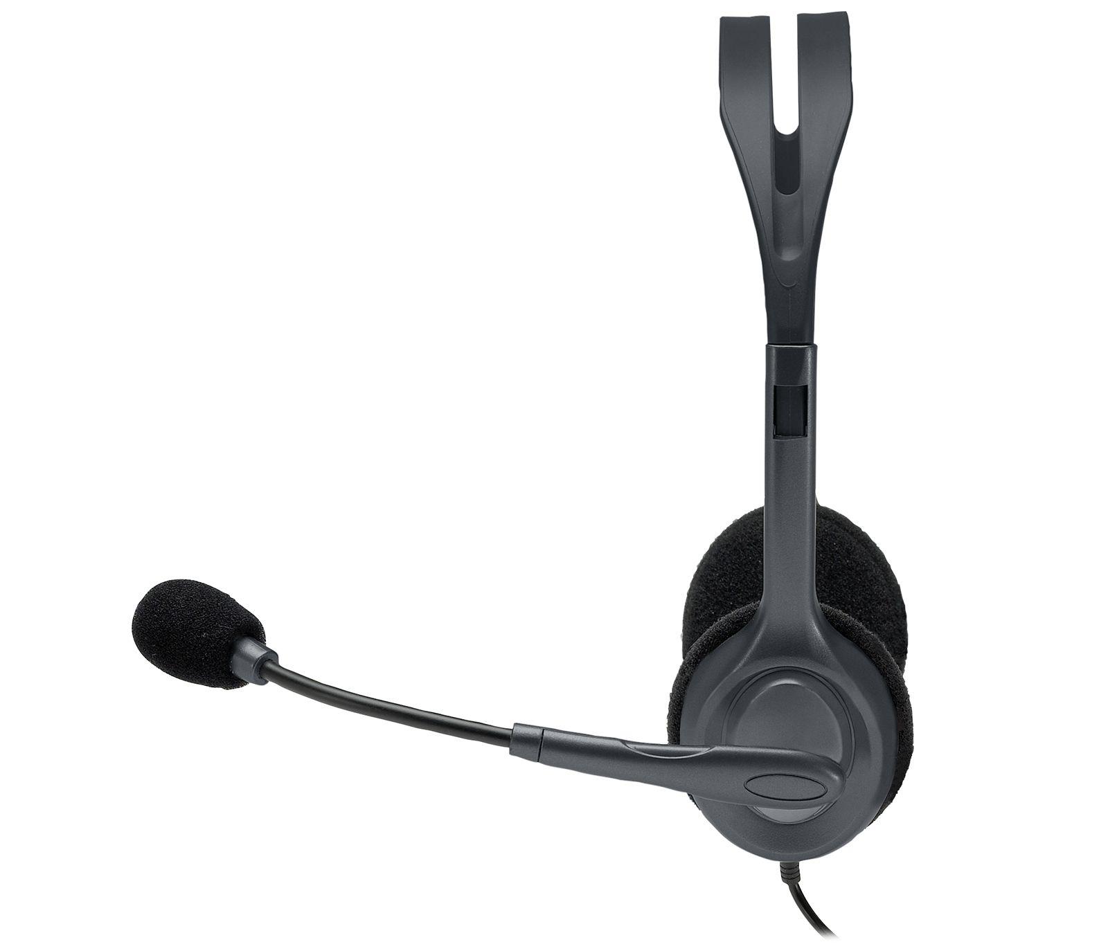 Headset Estéreo LOGITECH H111 (Binaural - Com fios - Supra-aural - Cinzento) — miniatura 2