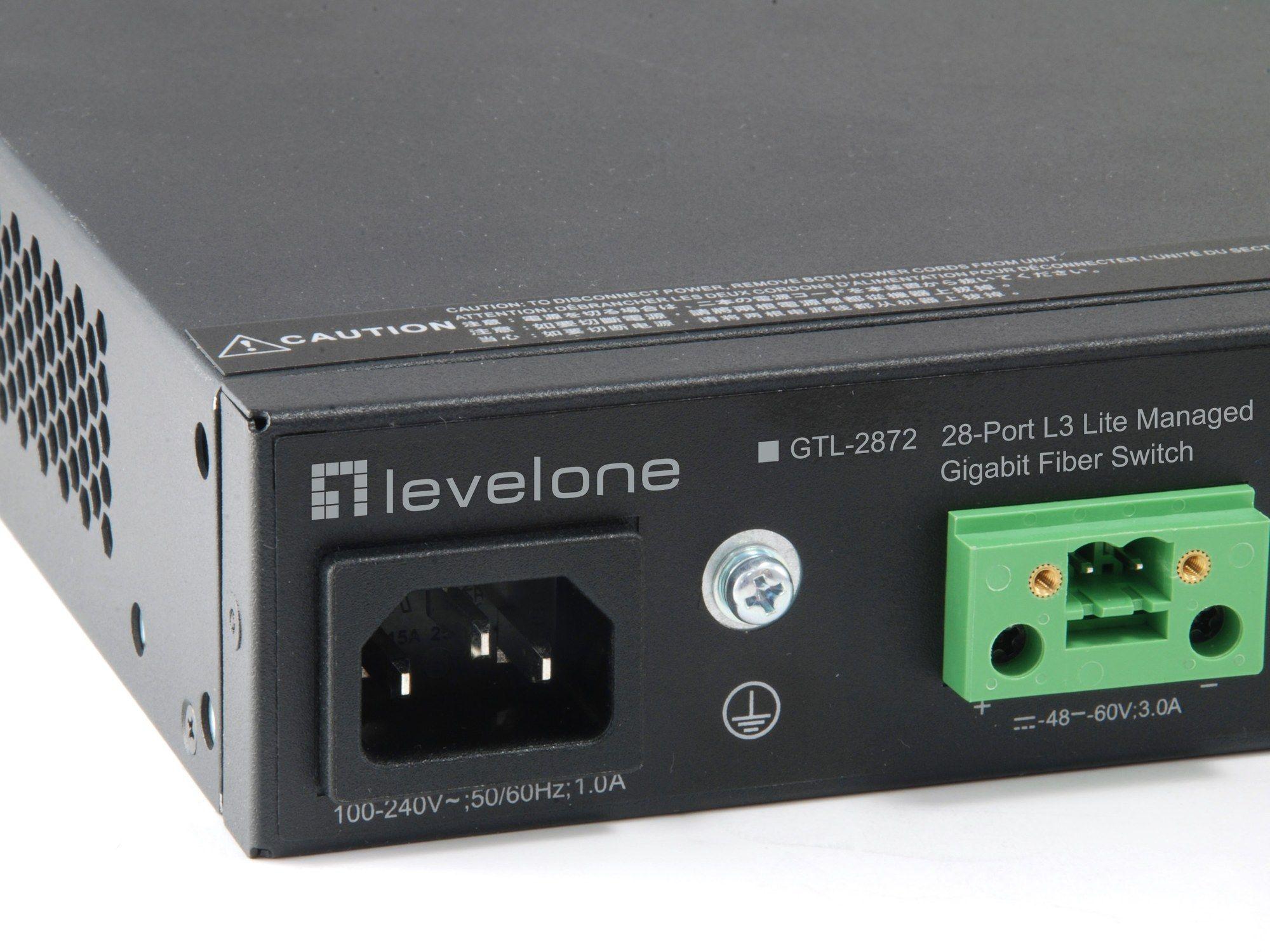 Switch LEVELONE GTL-2872 (Não possui - 128 Gbit/s - L3 - Preto), miniatura 2